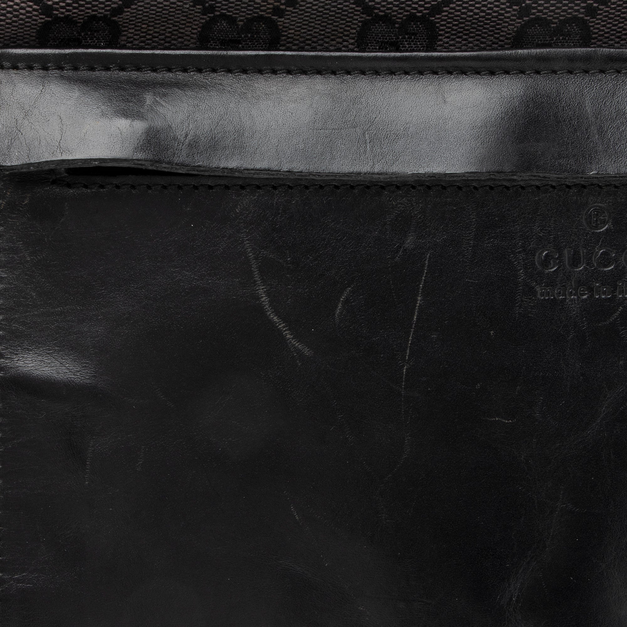 Gucci GG Canvas Front Pocket E/W Shopping Tote (SHF-23636)