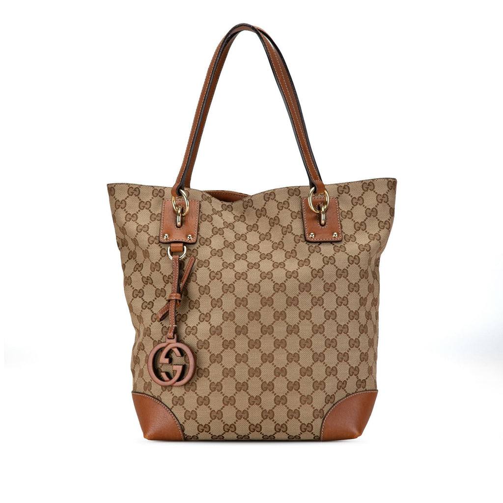 Gucci GG Canvas GG Charm Tote (SHG-s2pq0g)