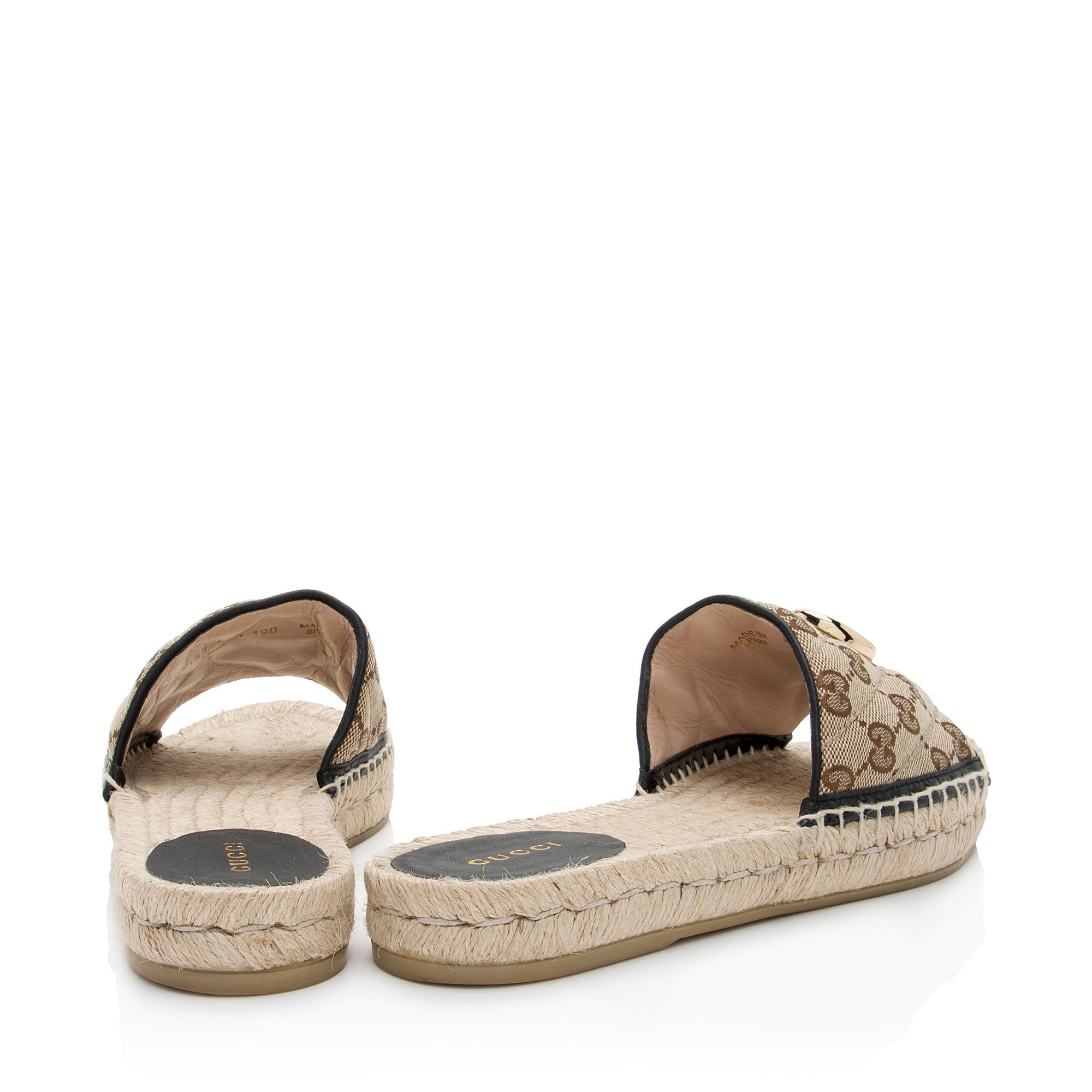 Gucci GG Canvas GG Marmont Pilar Espadrille Slides - Size 8.5 / 38.5 (SHF-pnlKc7)