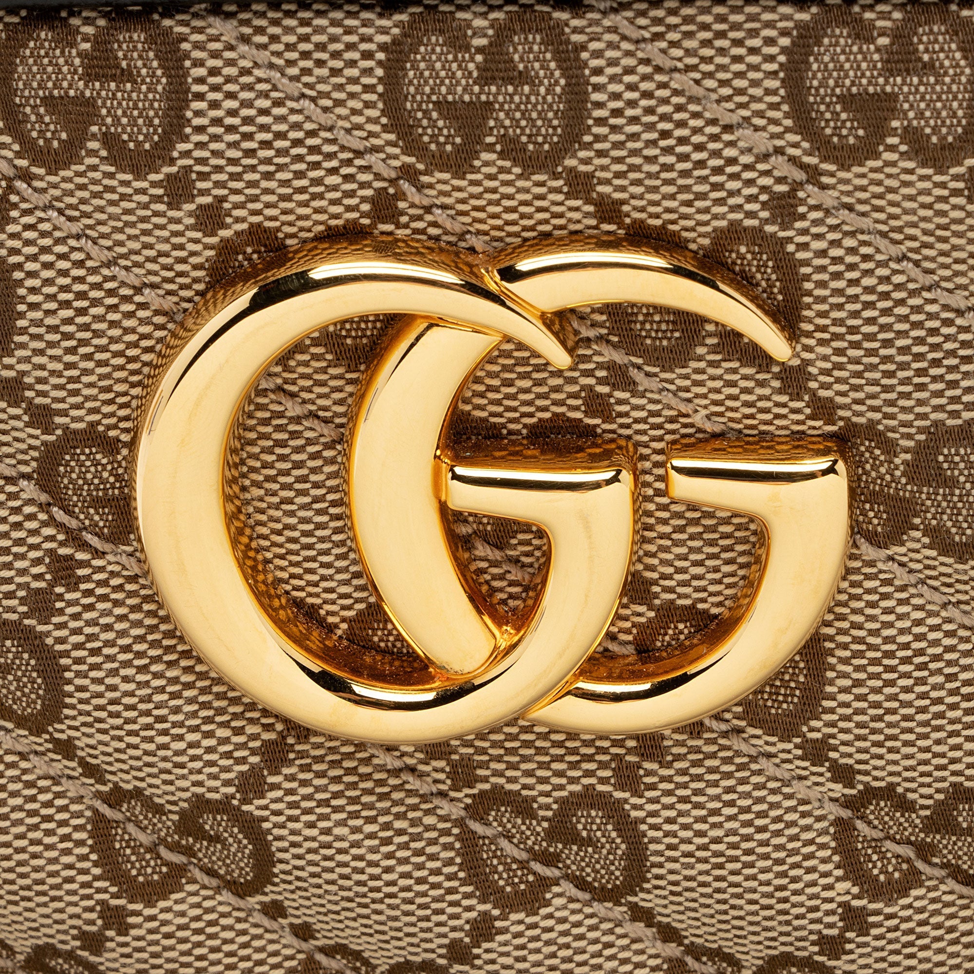Gucci GG Canvas GG Marmont Small Shoulder Bag (SHF-6MAduD)