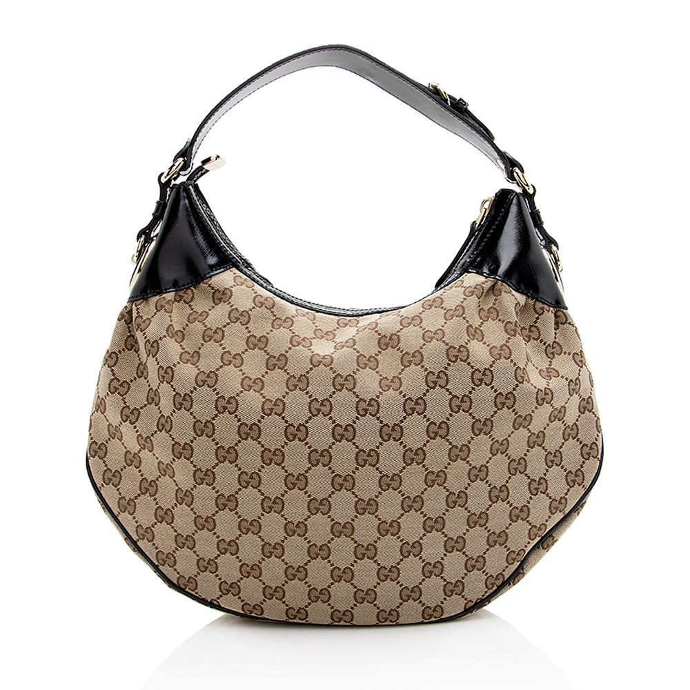 Gucci Gucci Canvas Glam Hobo (SHF-20542)