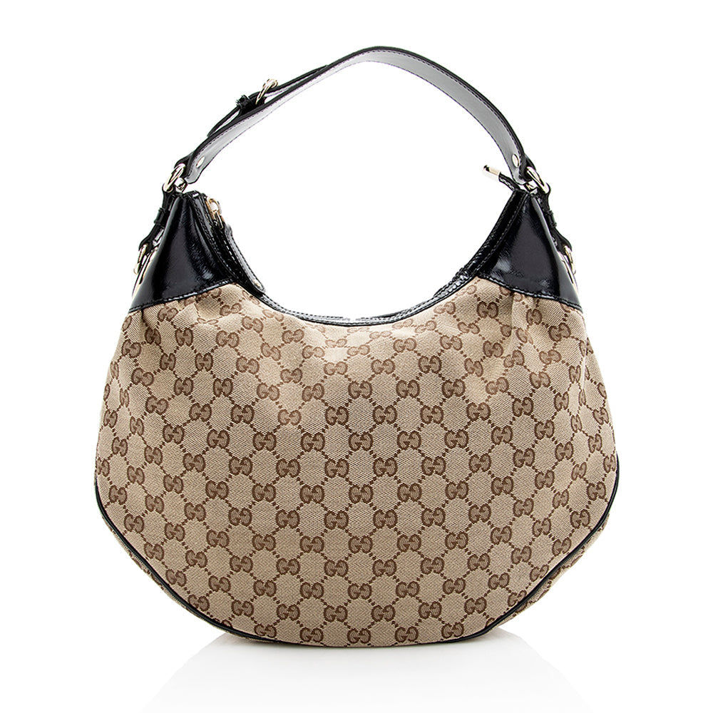 Gucci Gucci Canvas Glam Hobo (SHF-20542)