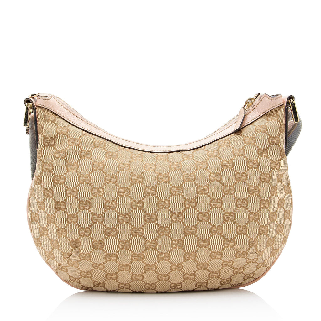 Gucci GG Canvas Half Moon Medium Messenger Bag (SHF-3lgdQ3)