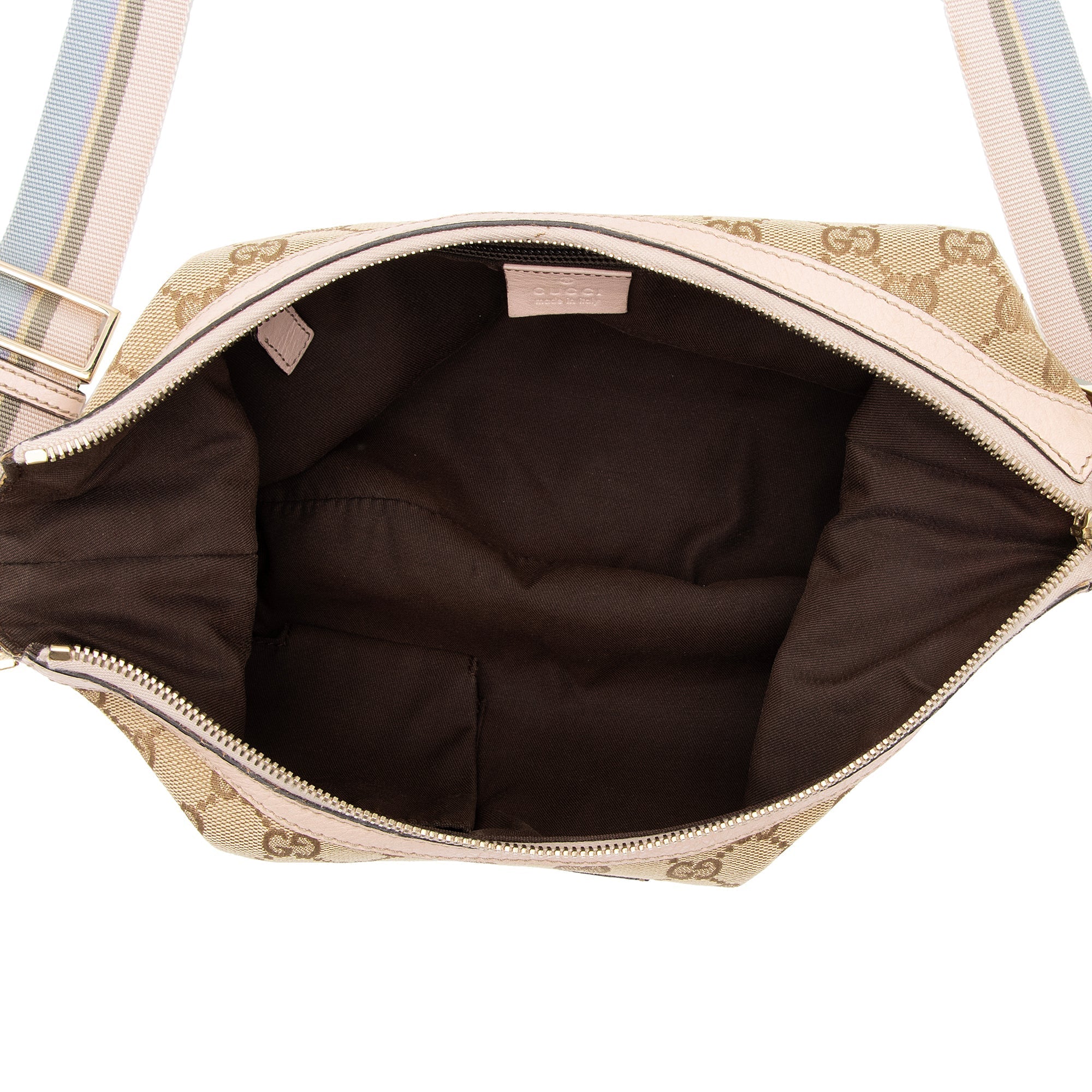 Gucci GG Canvas Half Moon Medium Messenger Bag (SHF-3lgdQ3)