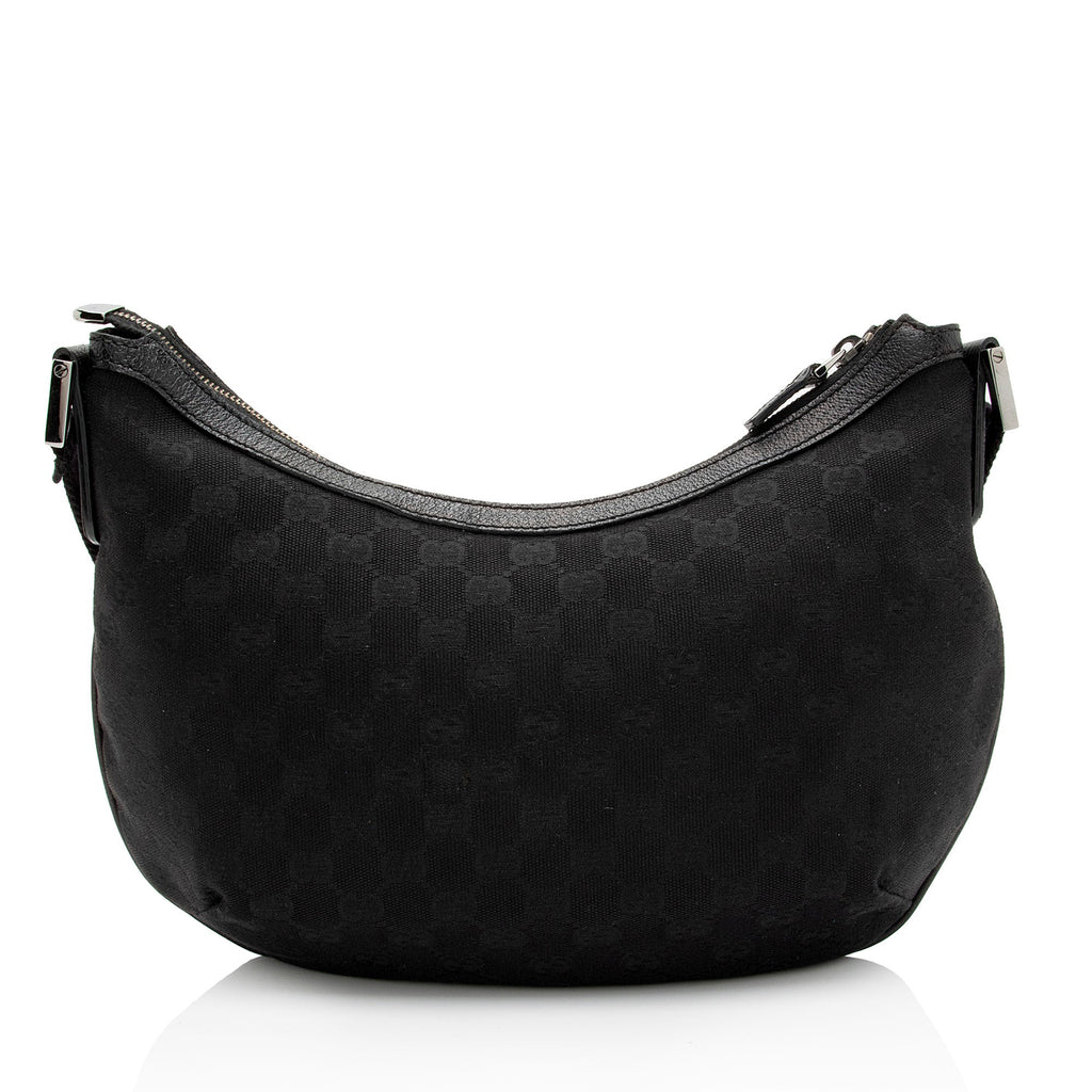Gucci GG Canvas Half Moon Medium Messenger Bag (SHF-aTmqfv)