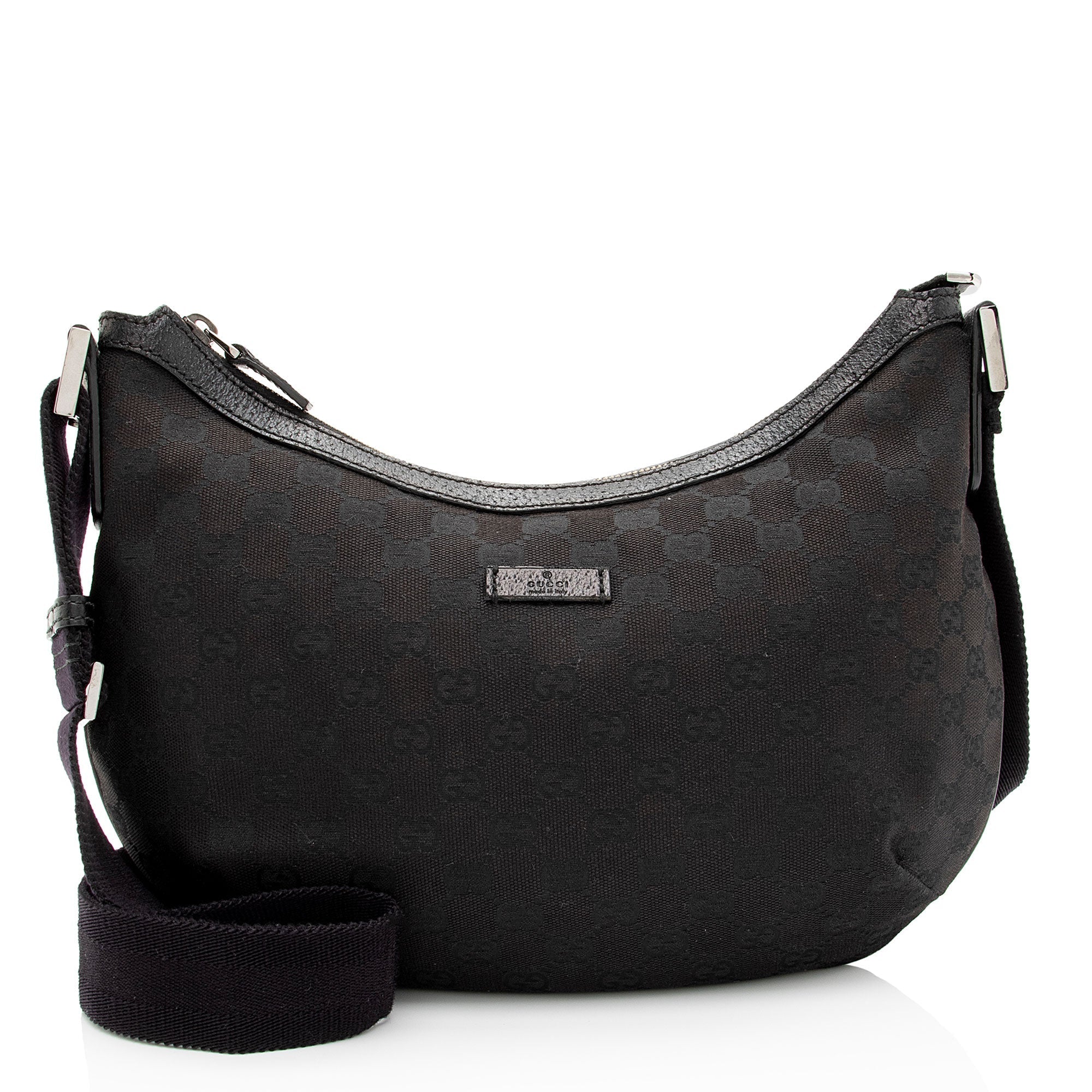 Gucci GG Canvas Half Moon Medium Messenger Bag (SHF-aTmqfv)