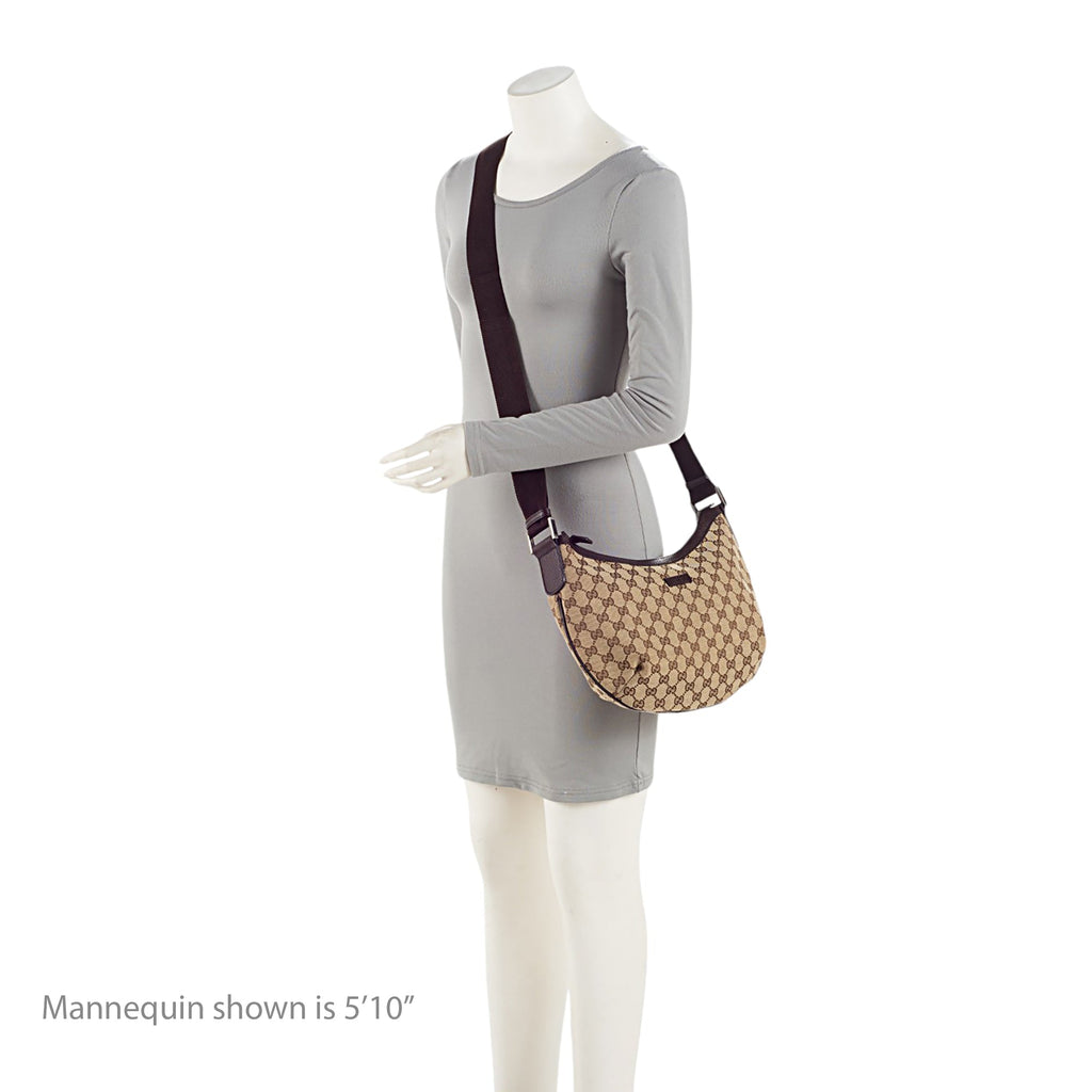 Gucci GG Canvas Half Moon Medium Messenger (SHF-wdpRGn)