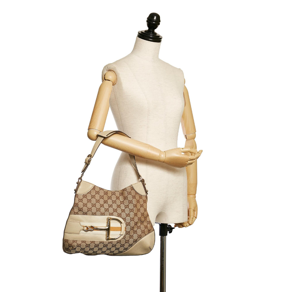 Gucci Gucci Canvas Hasler Shoulder Bag (SHG-33637)