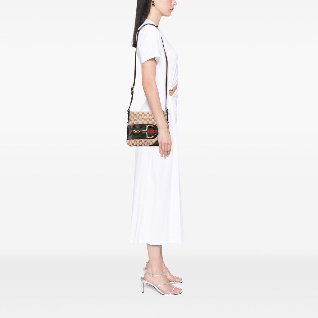 Gucci GG Canvas Hasler Web Crossbody