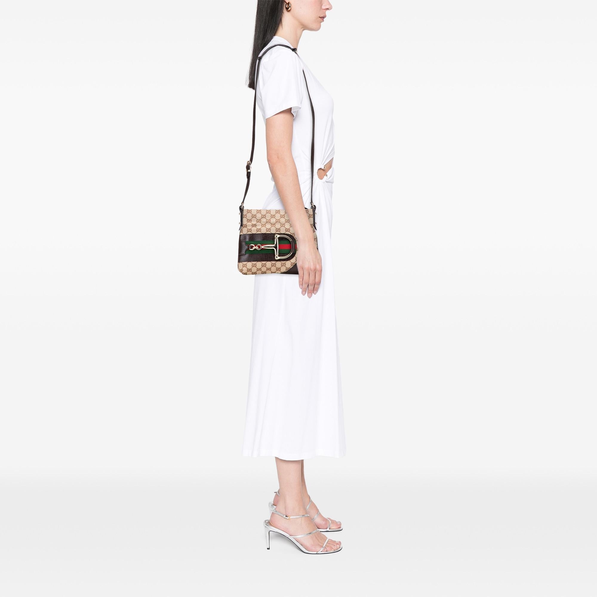 Gucci GG Canvas Hasler Web Crossbody