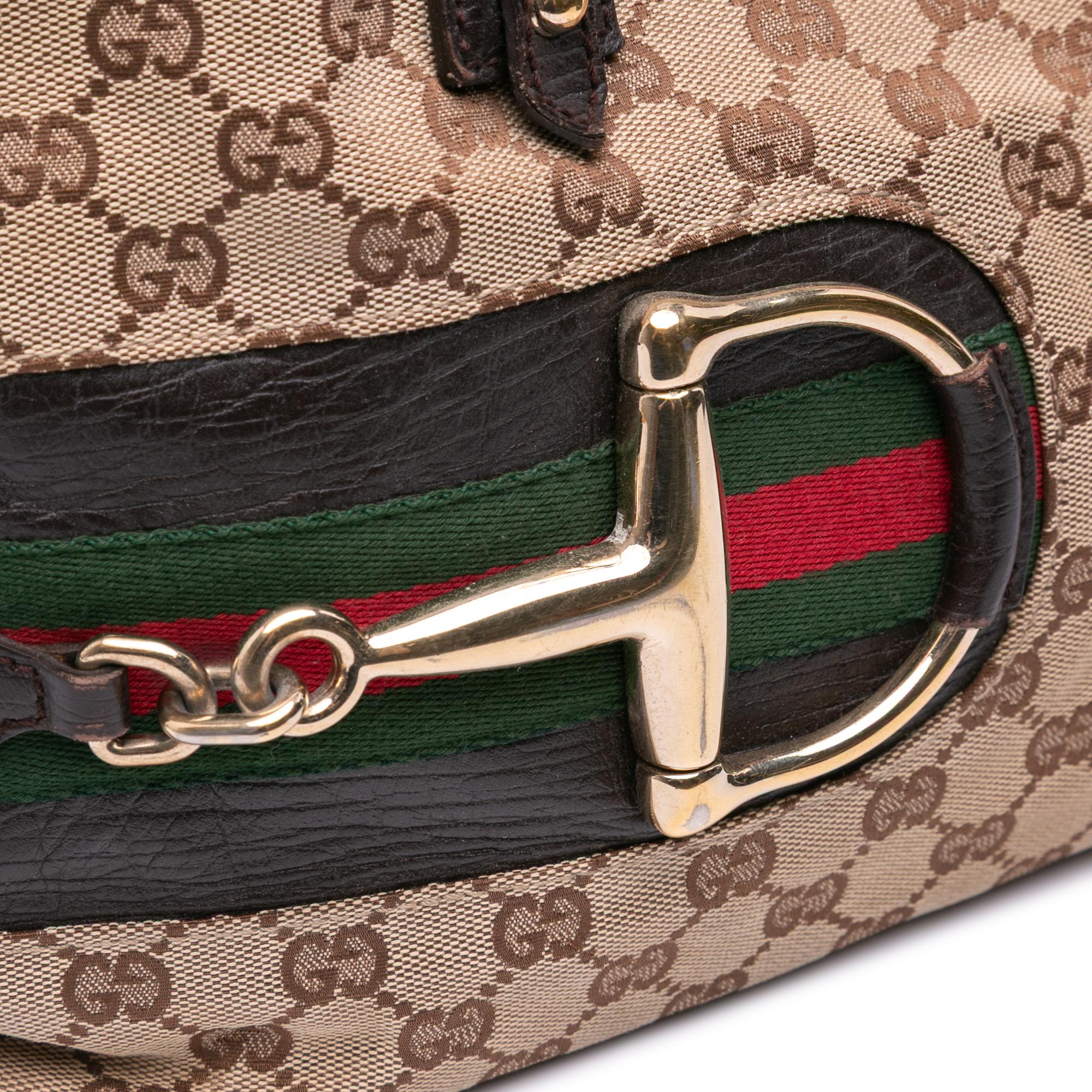 Gucci GG Canvas Hasler Web Tote