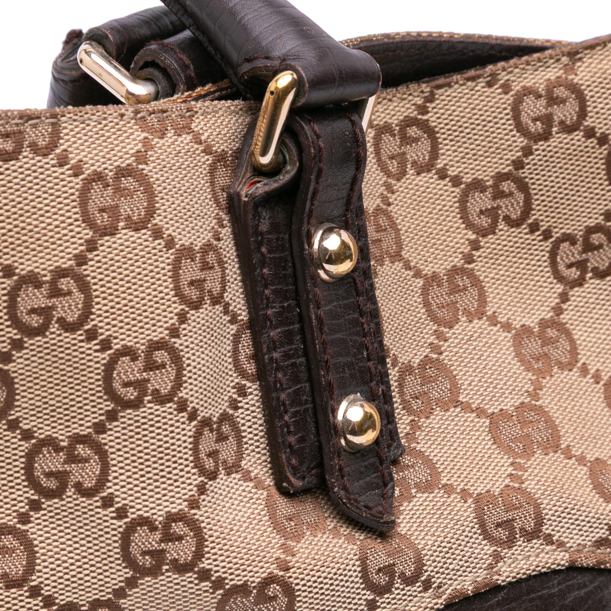 Gucci GG Canvas Hasler Web Tote