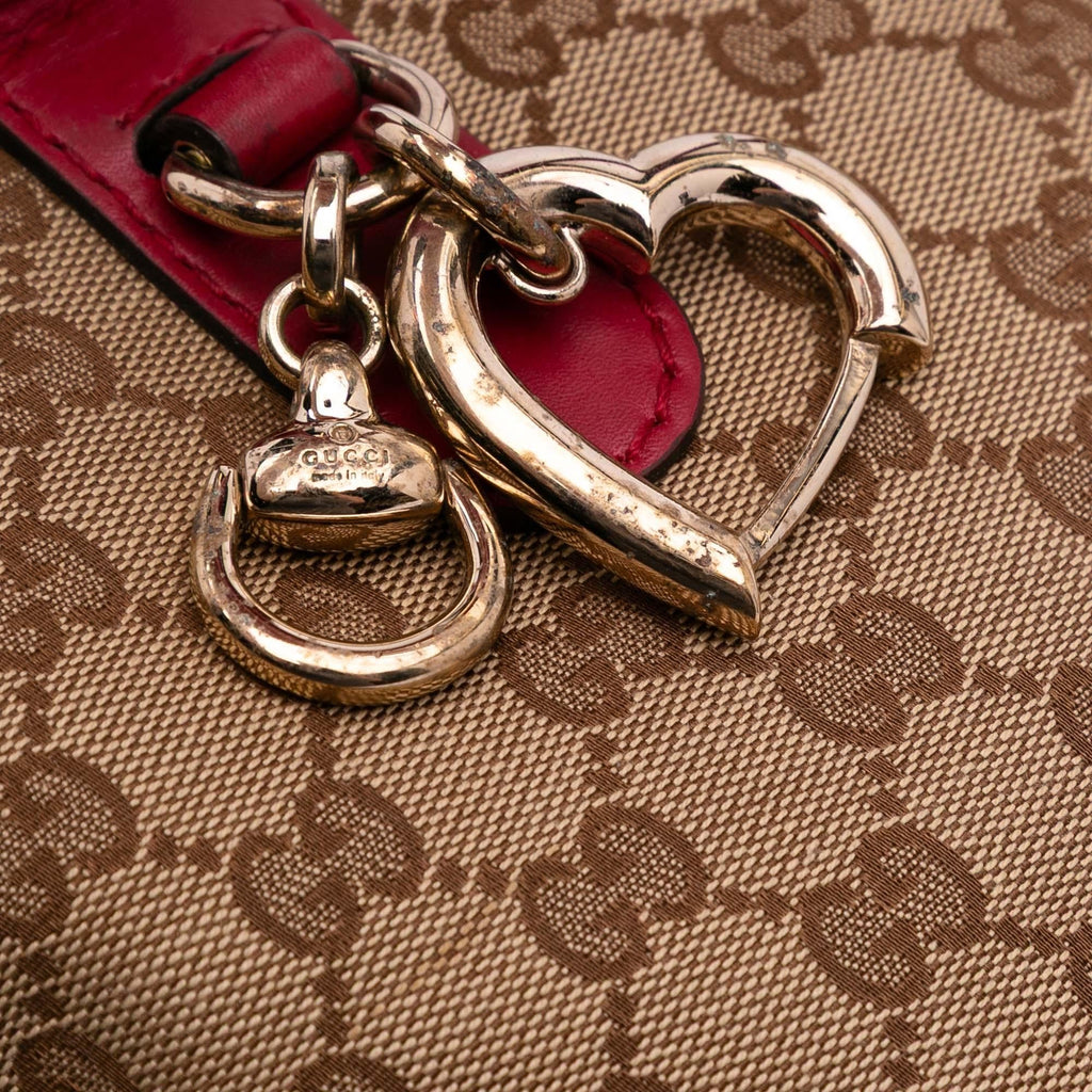 Gucci GG Canvas Heart Bit Satchel