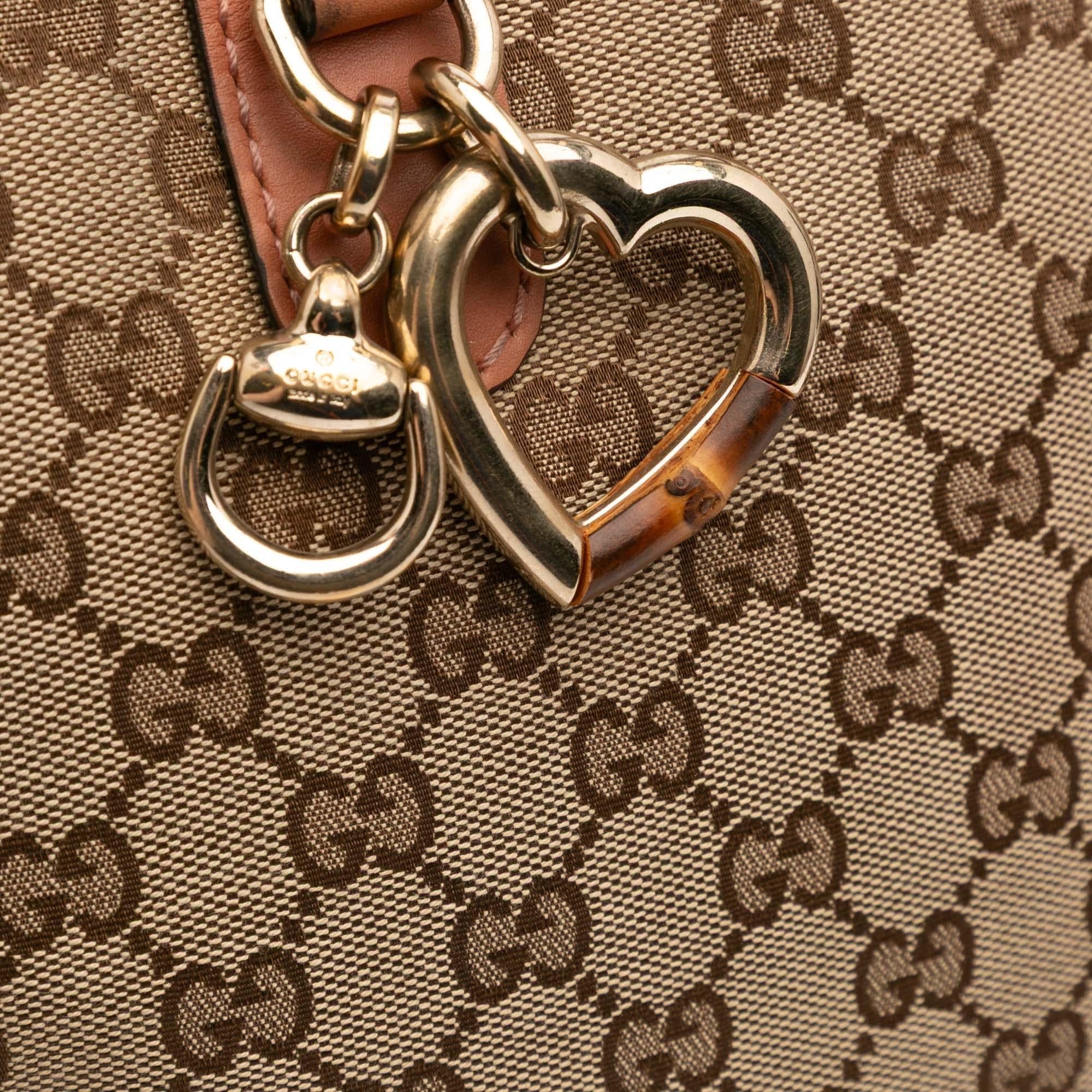 Gucci GG Canvas Heart Bit Satchel