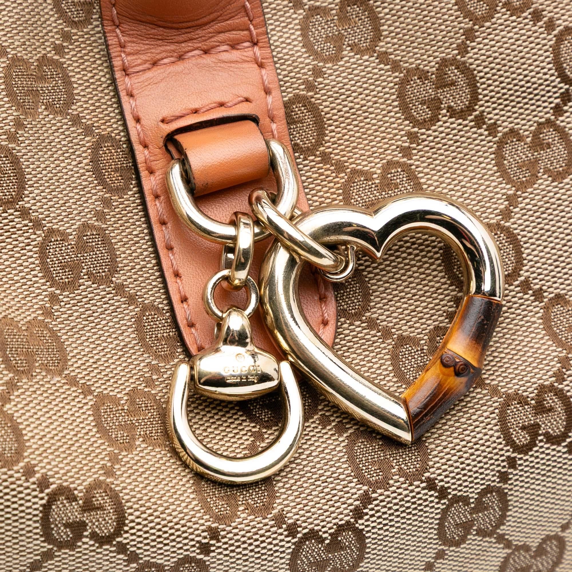 Gucci GG Canvas Heart Bit Tote