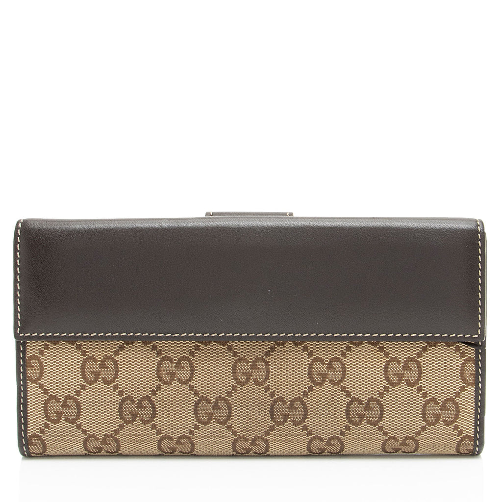 Gucci GG Canvas Heart Script ContinLBtal Wallet