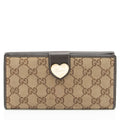 Gucci GG Canvas Heart Script ContinLBtal Wallet