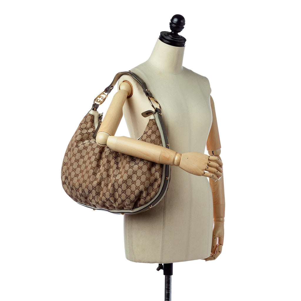 Gucci Gucci Canvas Hobo Bag (SHG-29207)