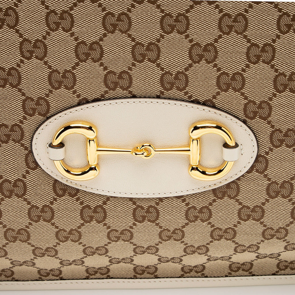 Gucci GG Canvas Horsebit 1955 Chain Medium Tote