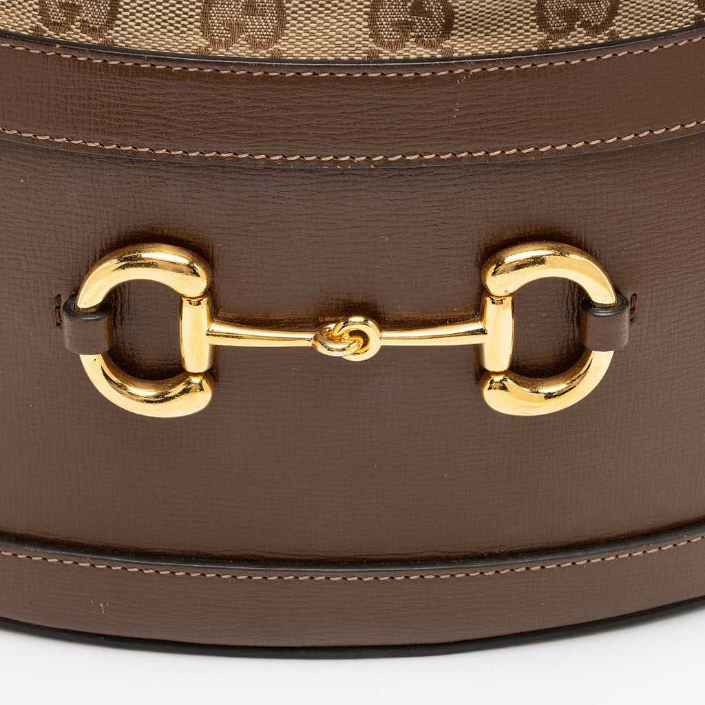 Gucci GG Canvas Horsebit 1955 Drawstring Bucket Bag