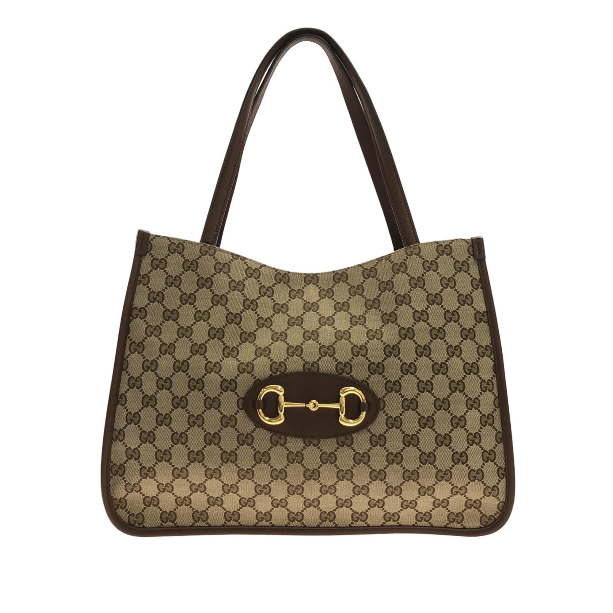 Gucci GG Canvas Horsebit 1955 Tote Bag (SHG-f3BOeU)