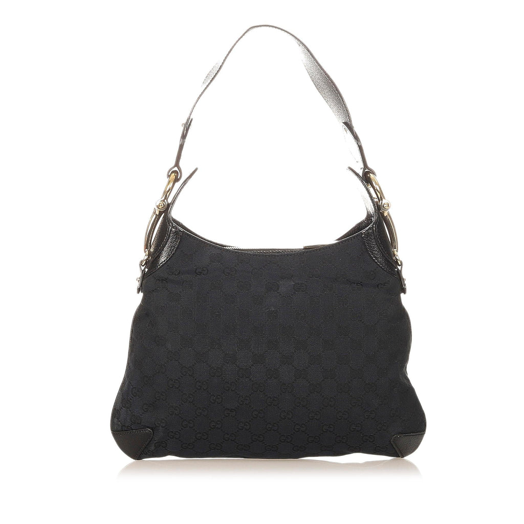 Gucci Gucci Canvas Horsebit Creole Shoulder Bag (SHG-32128)