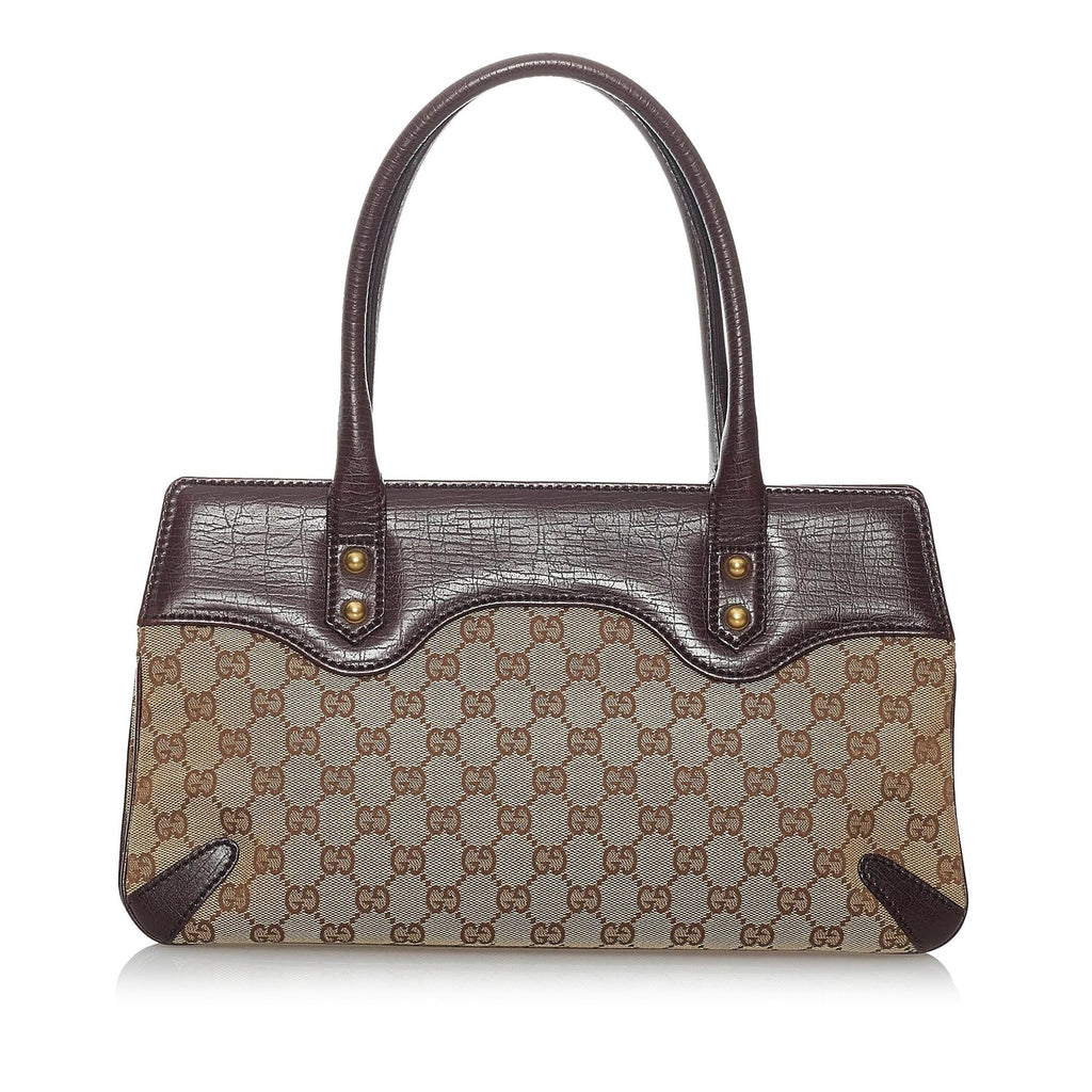 Gucci Gucci Canvas Horsebit Handbag (SHG-29601)