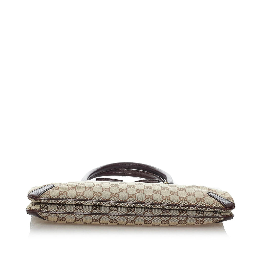 Gucci Gucci Canvas Horsebit Handbag (SHG-29601)