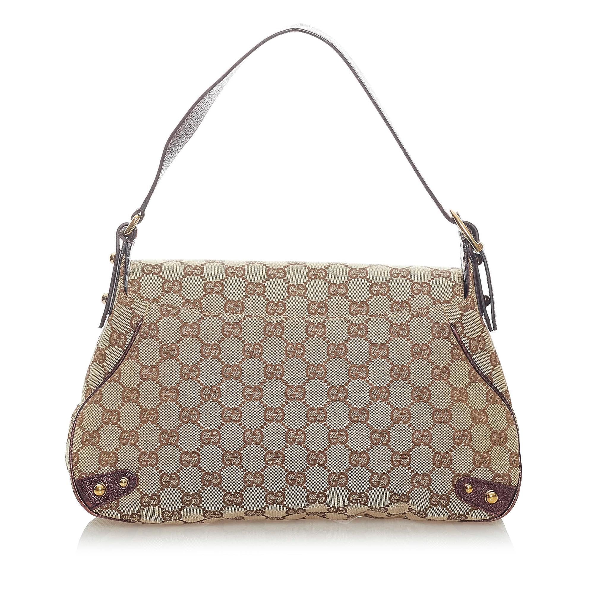 Gucci Gucci Canvas Horsebit Handbag (SHG-32962)