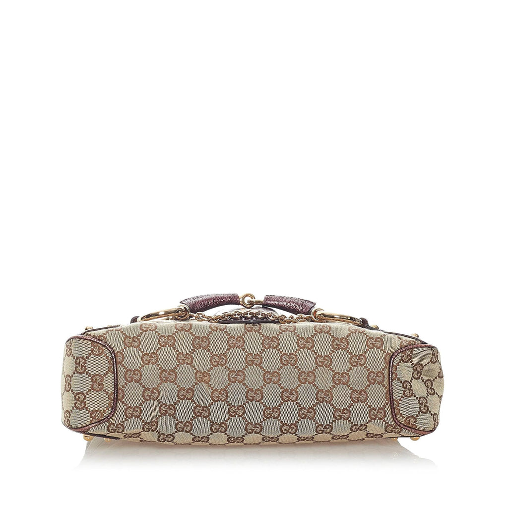 Gucci Gucci Canvas Horsebit Handbag (SHG-32962)