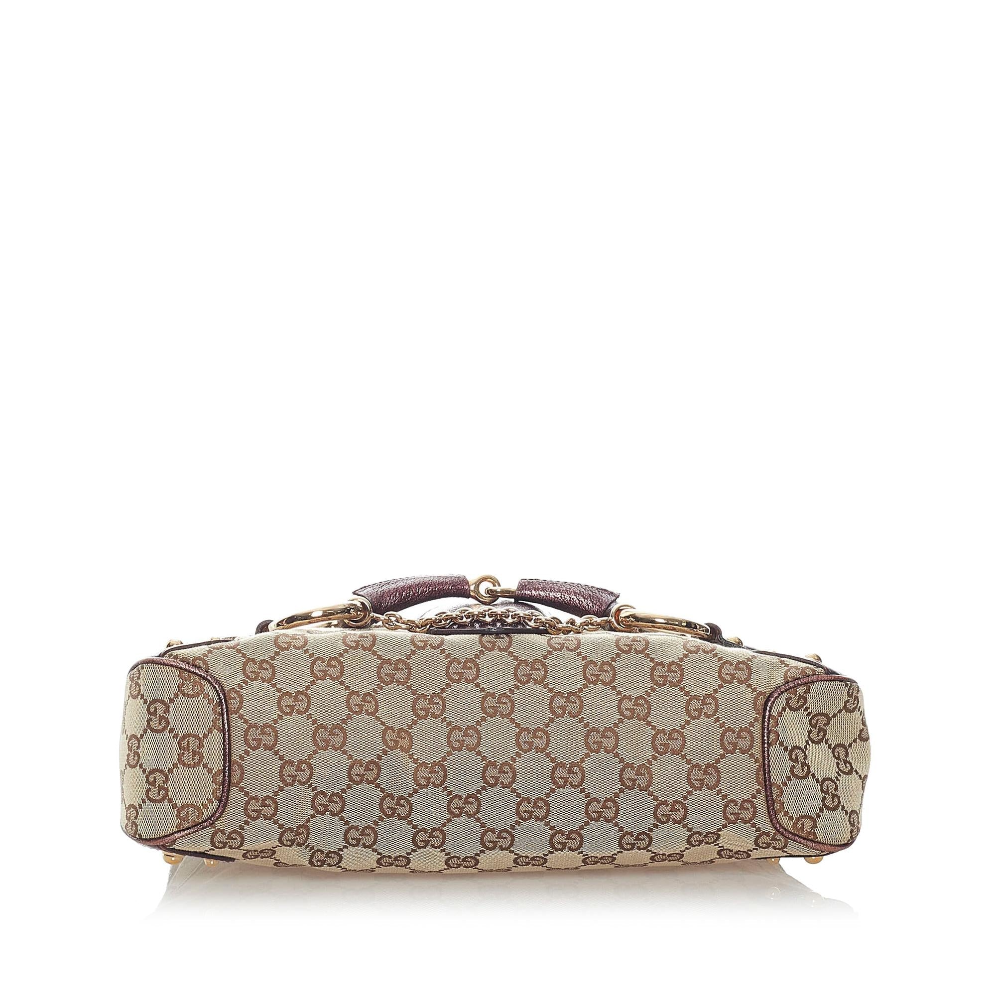 Gucci Gucci Canvas Horsebit Handbag (SHG-32962)