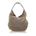 Gucci Gucci Canvas Horsebit Hobo Bag (SHG-33455)