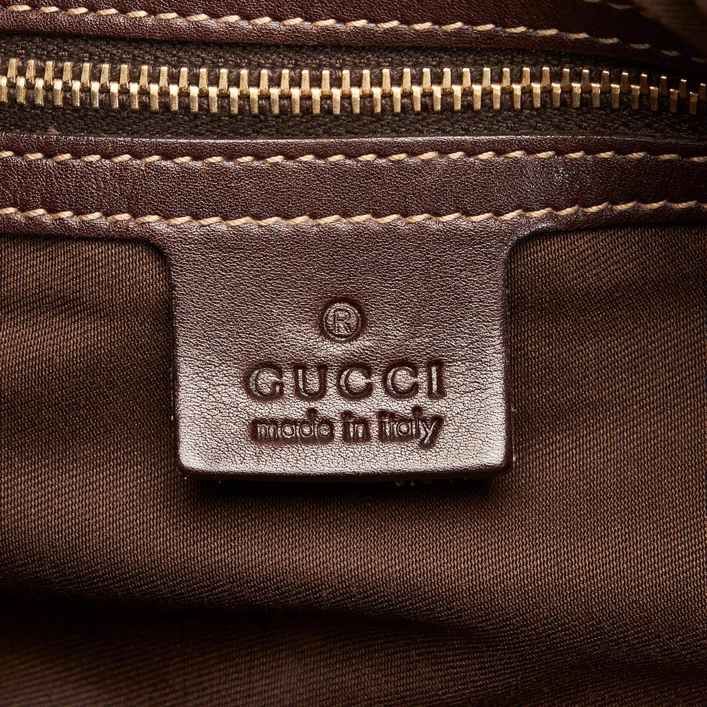 Gucci Gucci Canvas Horsebit Hobo Bag (SHG-33455)