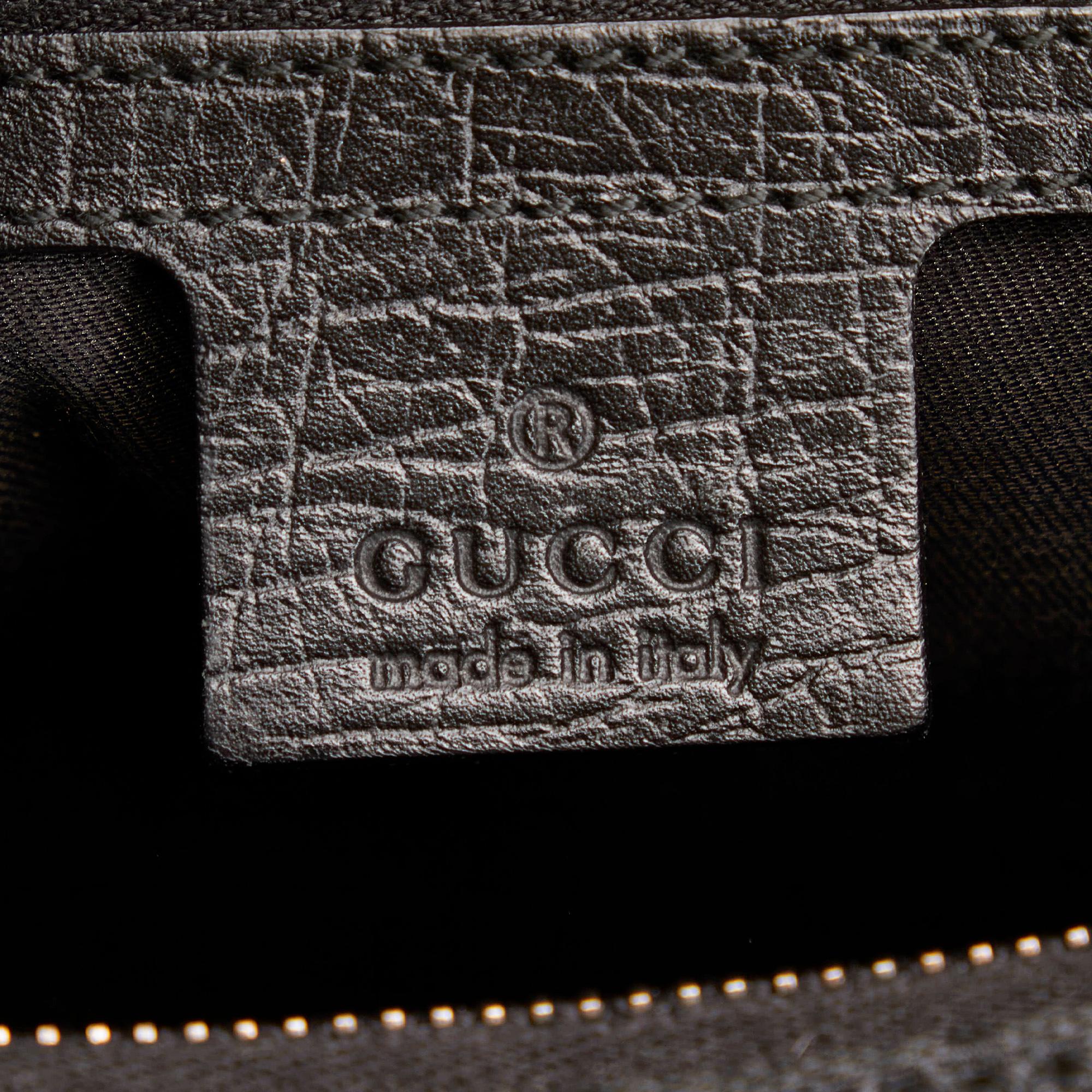Gucci Gucci Canvas Horsebit Hobo Bag (SHG-34117)