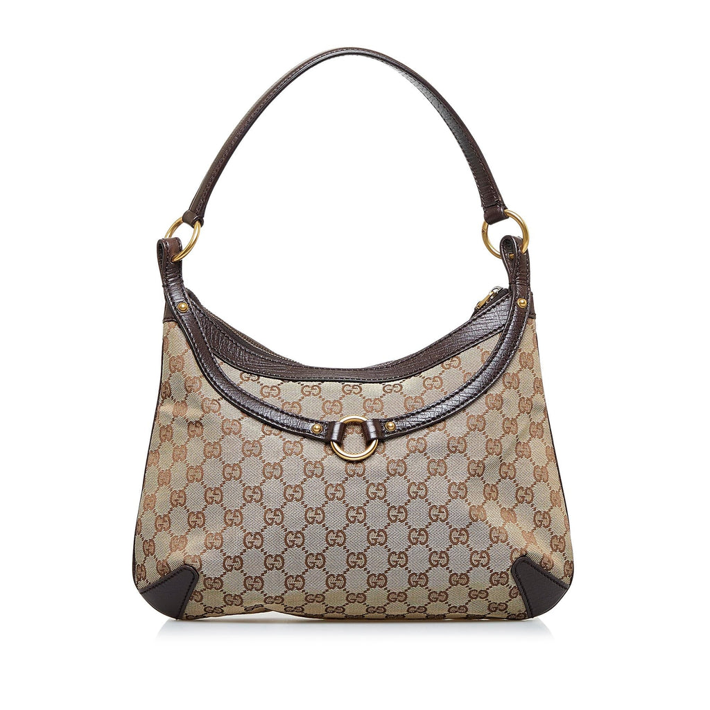 Gucci GG Canvas Horsebit Hobo Bag (SHG-3vKr0U)