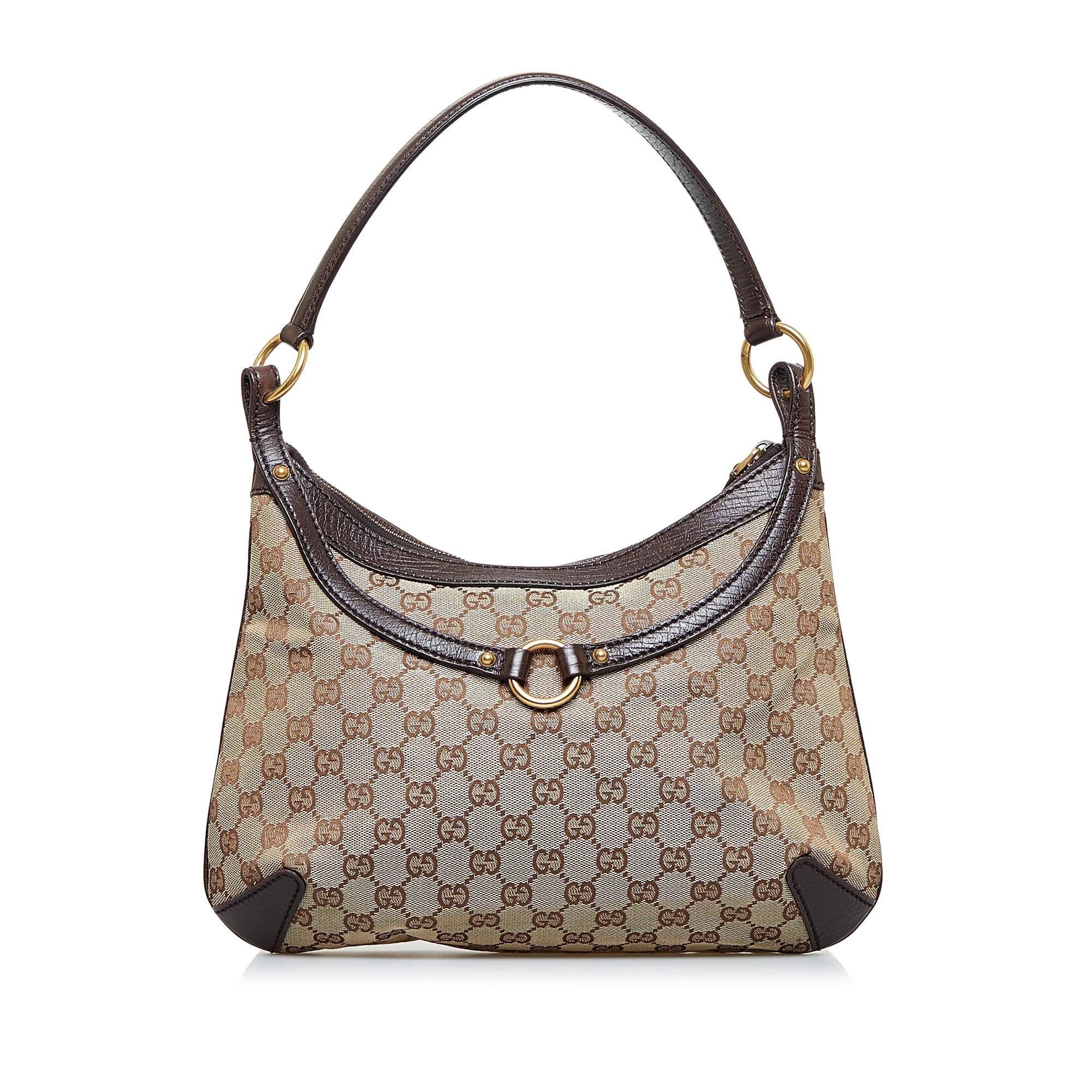 Gucci GG Canvas Horsebit Hobo Bag (SHG-3vKr0U)