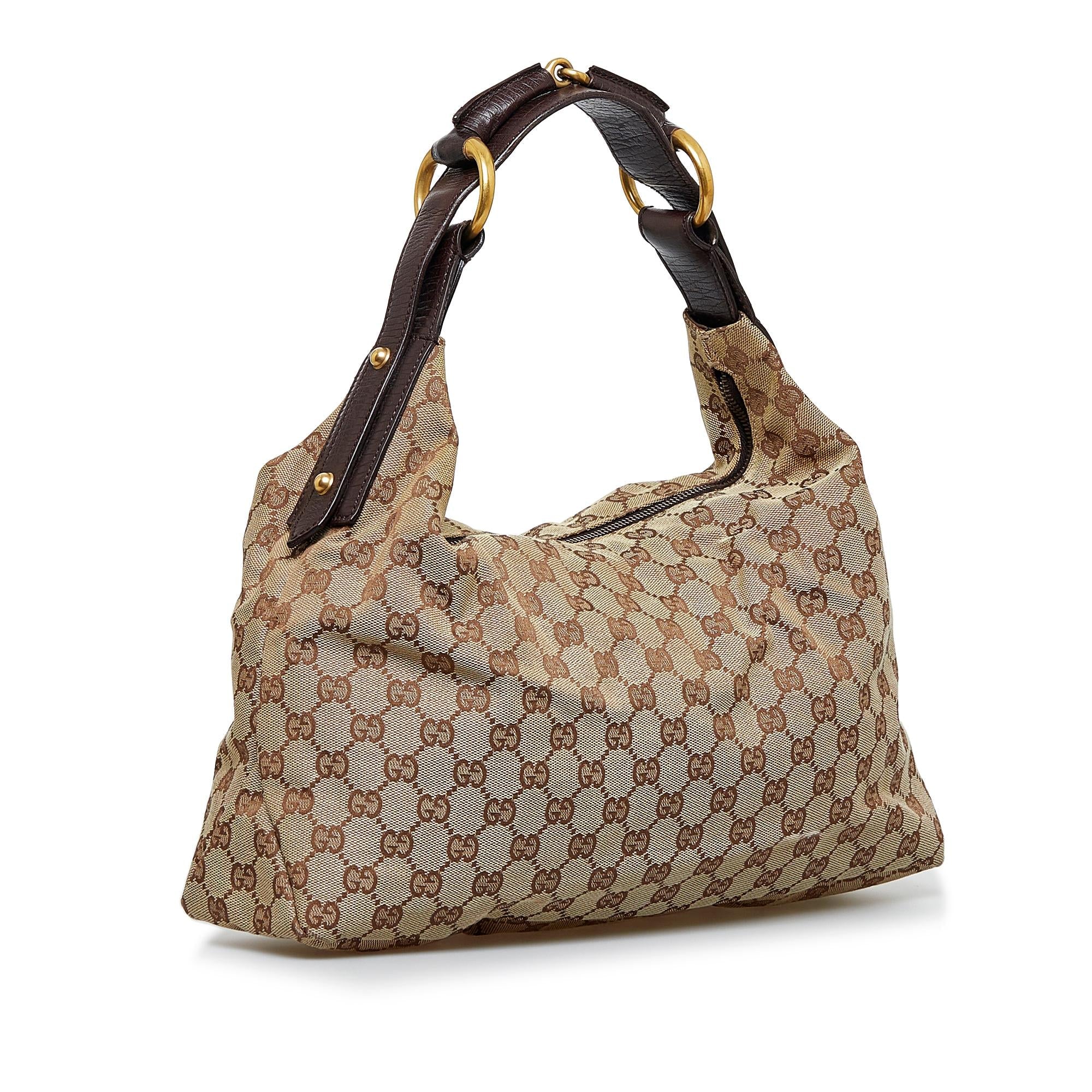 Gucci GG Canvas Horsebit Hobo (SHG-Df8Cbe)