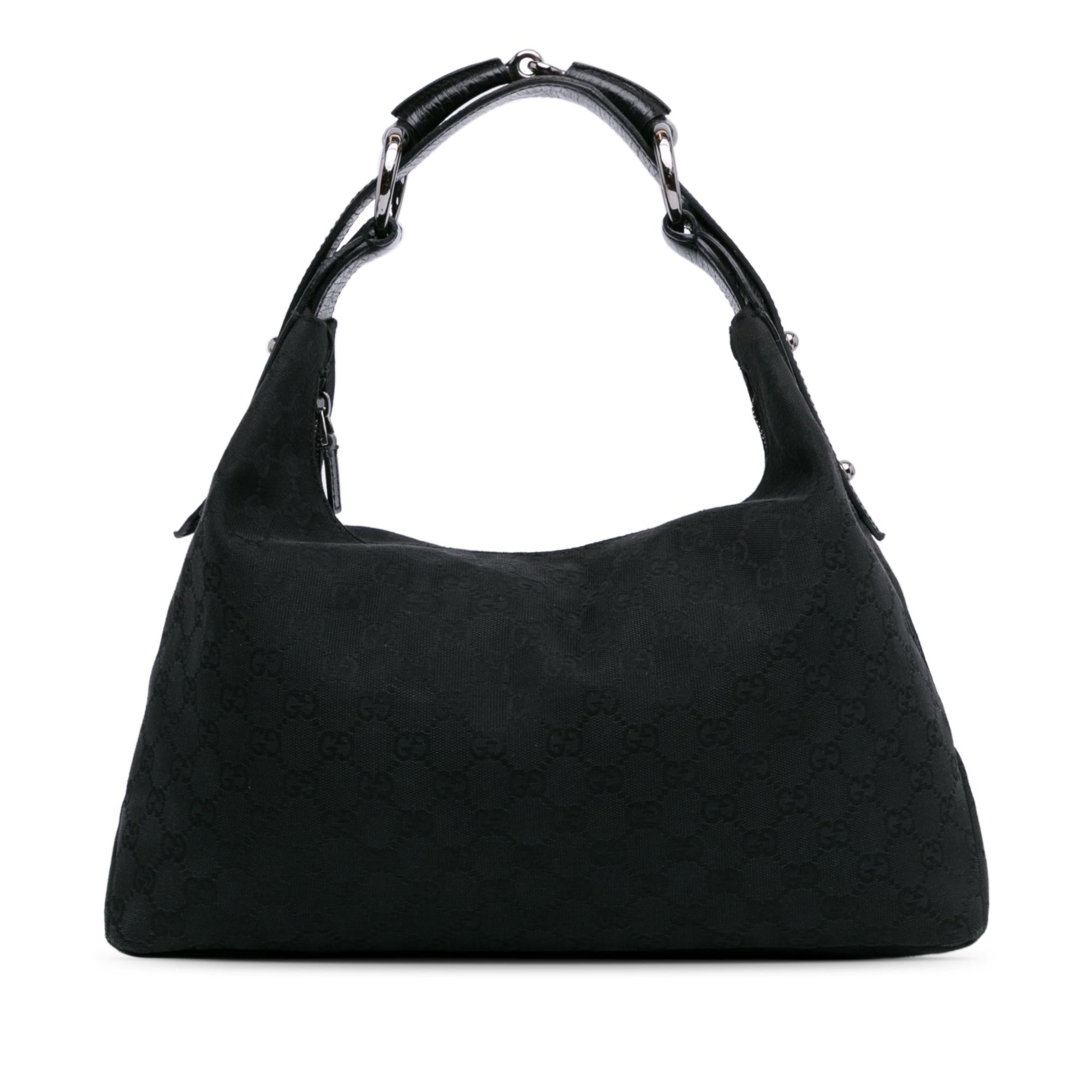 Gucci GG Canvas Horsebit Hobo (SHG-07dStE)