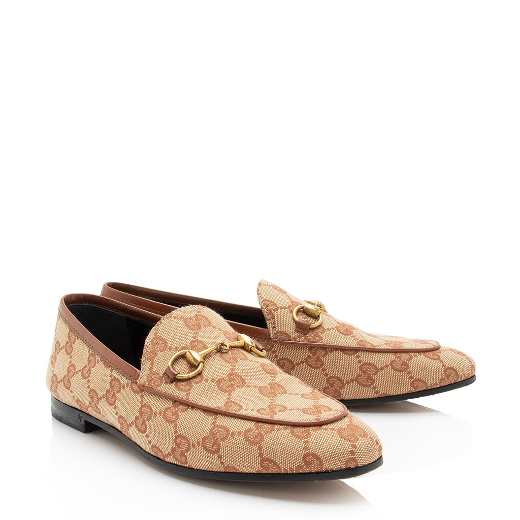 Gucci GG Canvas Horsebit Jordaan Loafers - Size 6.5 / 36.5 - FINAL SALE (SHF-DyXTtO)