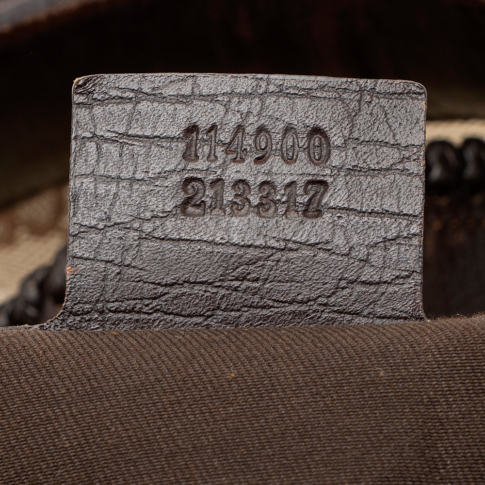 Gucci Gucci Canvas Horsebit Large Hobo (SHF-21632)