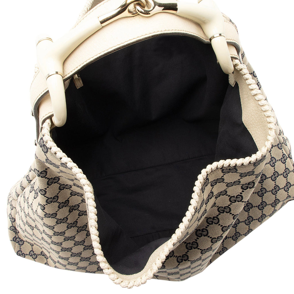 Gucci GG Canvas Horsebit Large Hobo