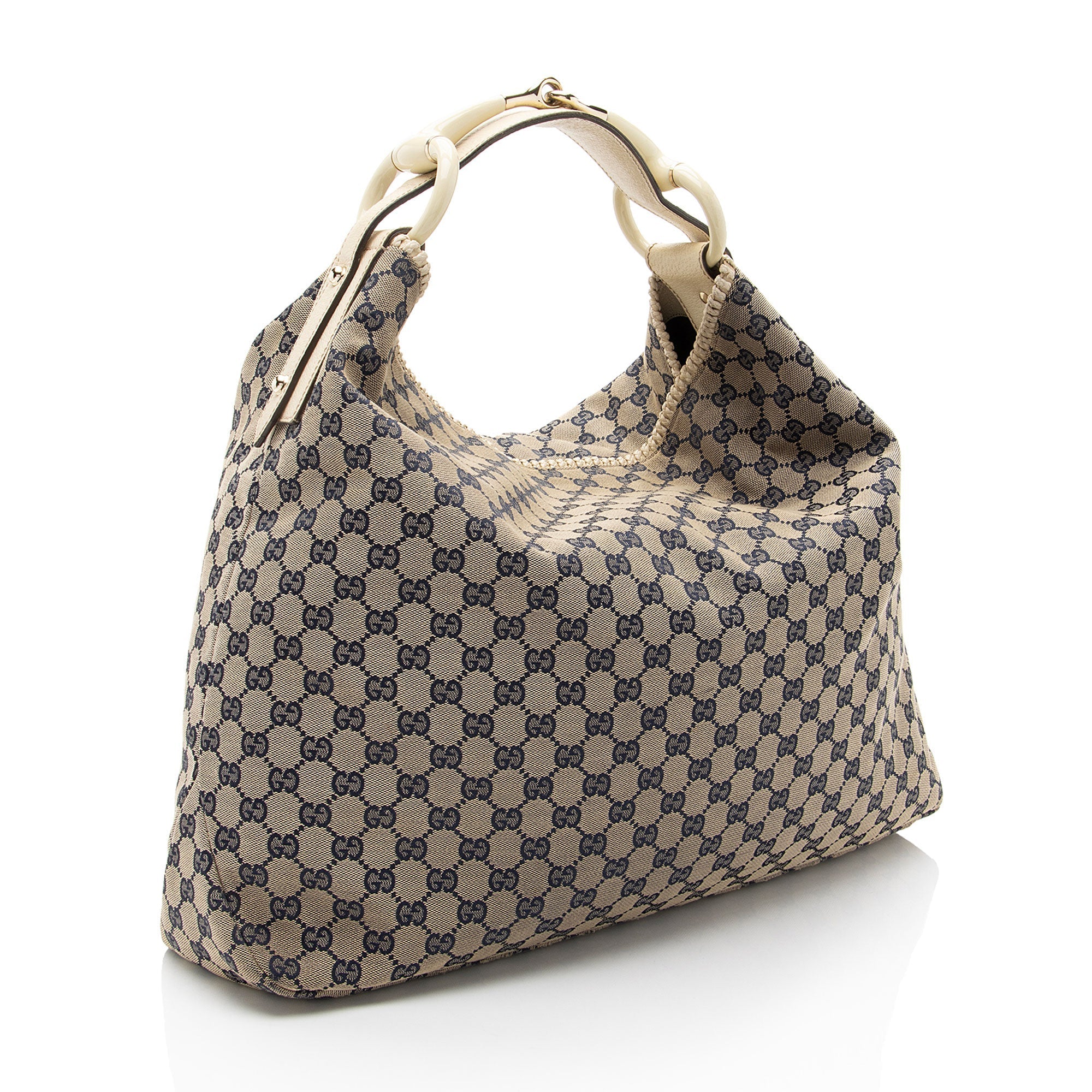 Gucci GG Canvas Horsebit Large Hobo