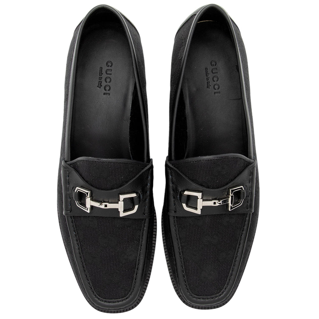 Gucci GG Canvas Horsebit Loafers - Size 7.5 / 37.5 (SHF-ZxcBTe)
