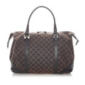 Gucci Gucci Canvas Horsebit Nail Boston Bag (SHG-32061)