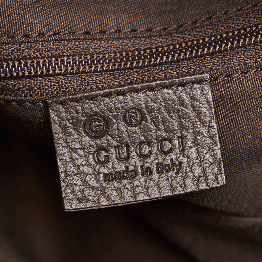 Gucci Gucci Canvas Horsebit Nail Boston Bag (SHG-32061)