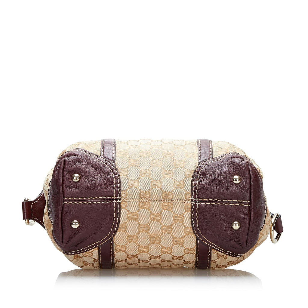 Gucci GG Canvas Horsebit Nail Satchel (SHG-36819)