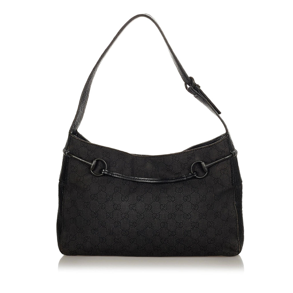Gucci Gucci Canvas Horsebit Shoulder Bag (SHG-24498)