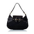Gucci Gucci Canvas Horsebit Shoulder Bag (SHG-30316)