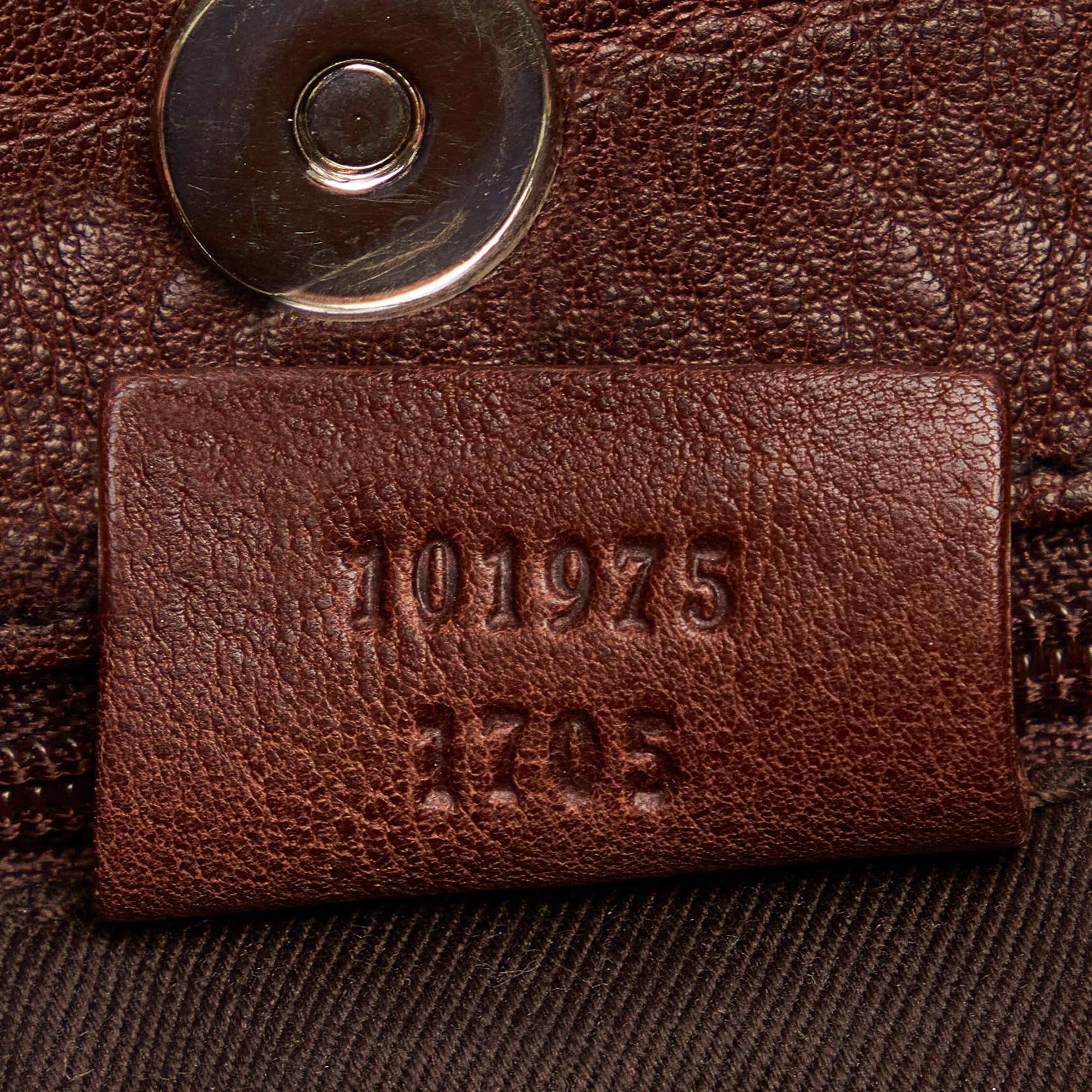 Gucci Gucci Canvas Horsebit Shoulder Bag (SHG-32909)