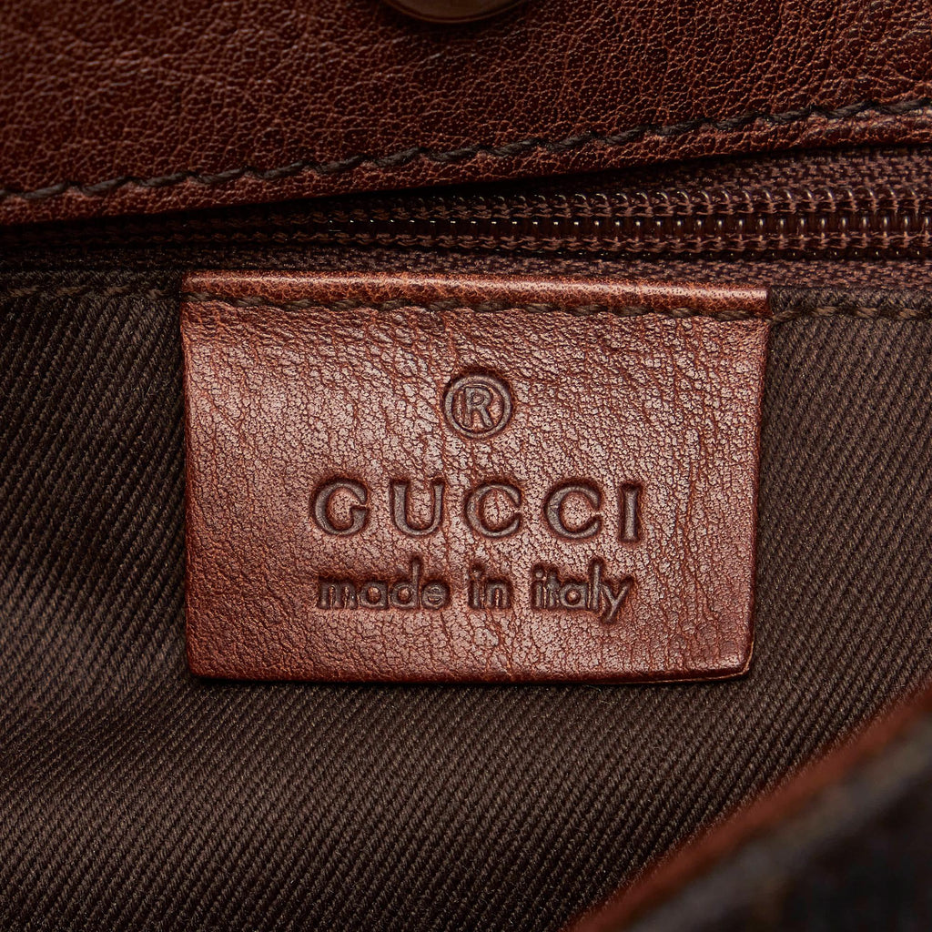 Gucci Gucci Canvas Horsebit Shoulder Bag (SHG-32909)